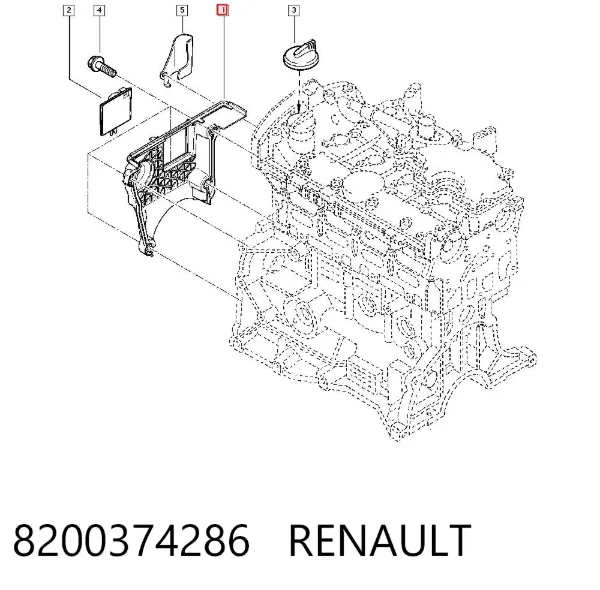 Proteção da correia do mecanismo de distribuição de gás 8200374286 Renault (RVI)