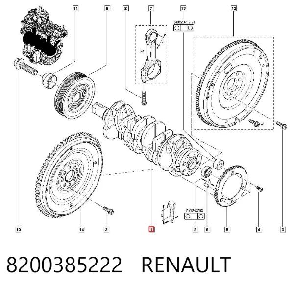 Cambota de motor 8200385222 Renault (RVI)