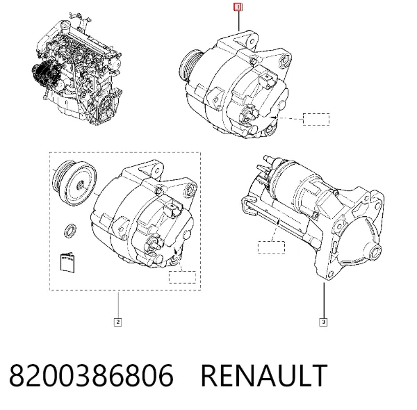 Gerador 8200386806 Renault (RVI)