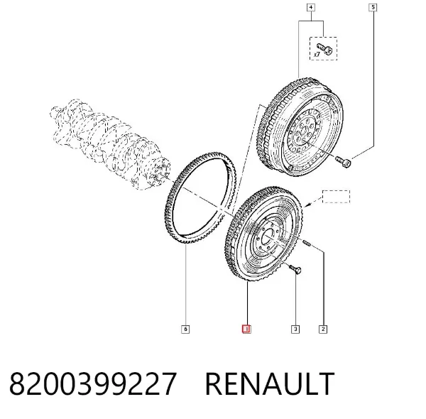 Volante de motor 8200399227 Renault (RVI)