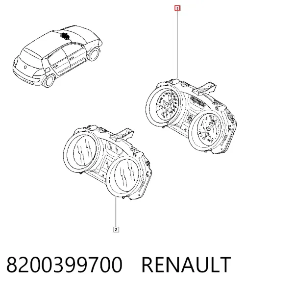 Painel de instrumentos (quadro de instrumentos) 8200399700 Renault (RVI)