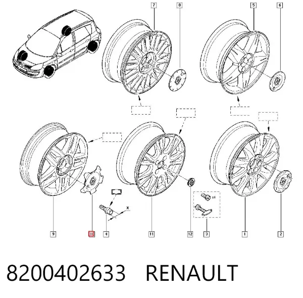 Coberta de disco de roda 8200402633 Renault (RVI)
