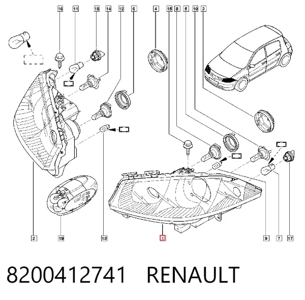 Luz esquerda 8200412741 Renault (RVI)