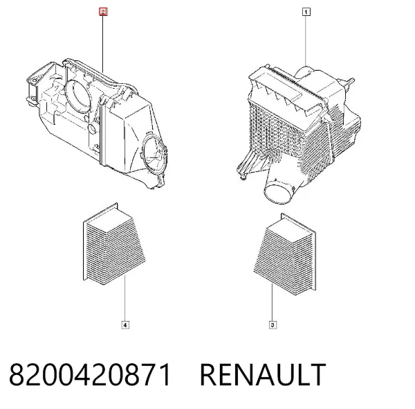 Caixa de filtro de ar Renault Laguna II