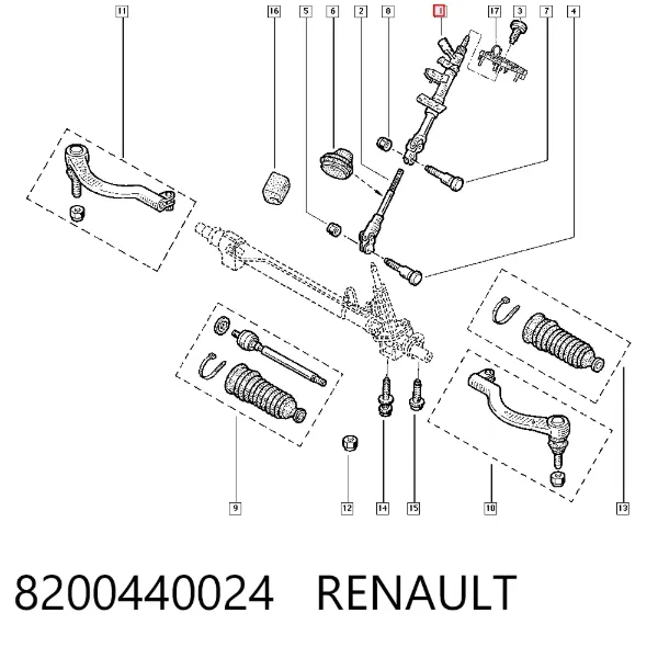Coluna da direção Renault Master II