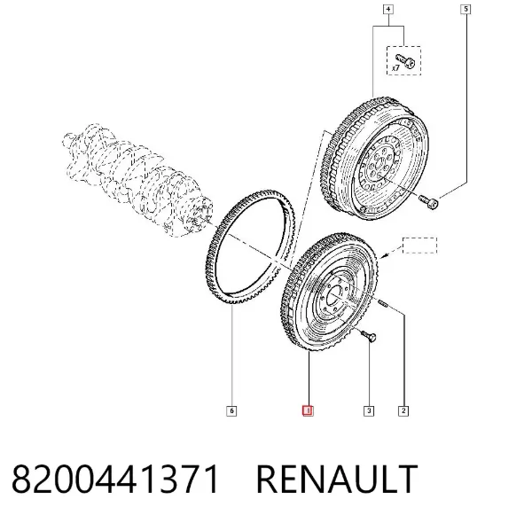 Volante de motor 8200441371 Renault (RVI)