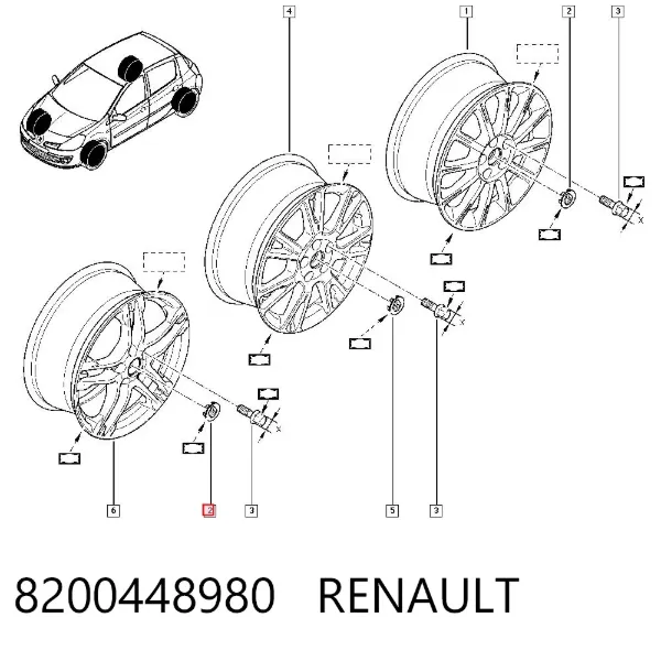 Coberta de disco de roda 8200448980 Renault (RVI)
