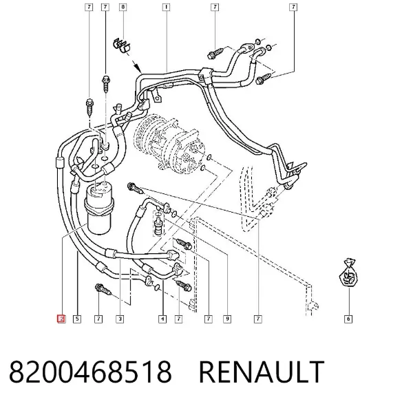 Tanque de recepção do secador de aparelho de ar condicionado 8200468518 Renault (RVI)