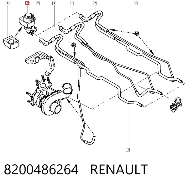 Convertidor de pressão (solenoide) de supercompressão 8200486264 Renault (RVI)