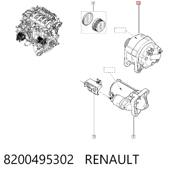 Gerador 8200495302 Renault (RVI)