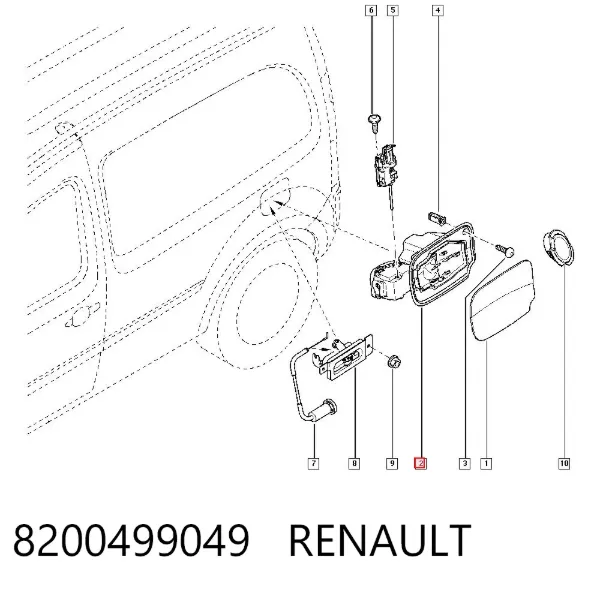 Caixa de gargalo de enchimento do tanque de combustível 8200499049 Renault (RVI)