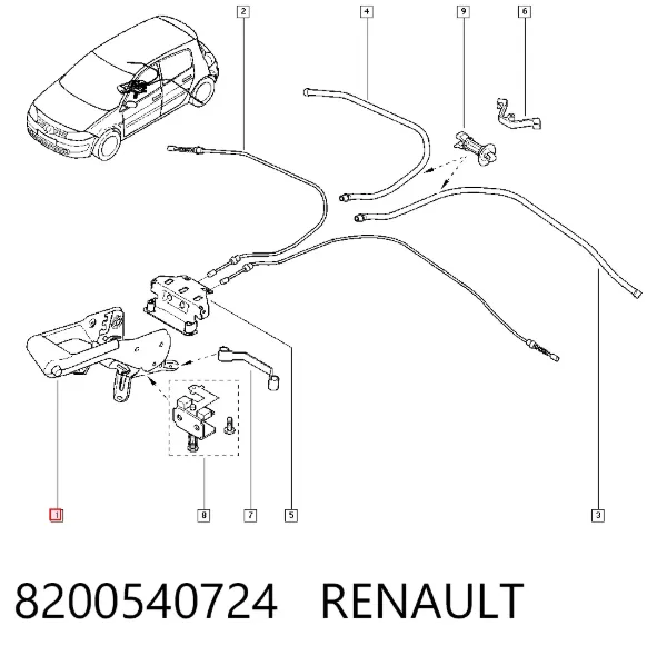 Avalanca do freio de estacionamento 8200540724 Renault (RVI)