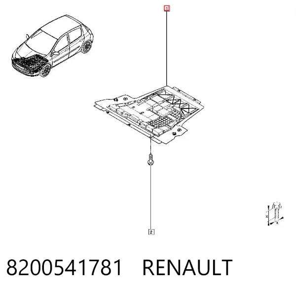 Proteção de motor, de panela (da seção de motor) 8200541781 Renault (RVI)
