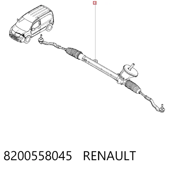 Cremalheira da direção 8200558045 Renault (RVI)