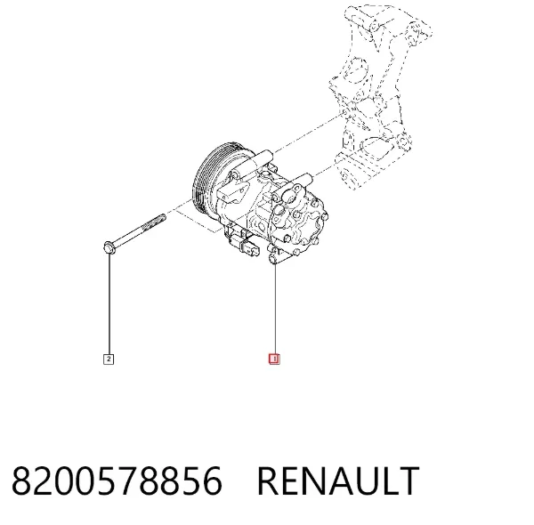 Compressor de aparelho de ar condicionado 8200578856 Renault (RVI)