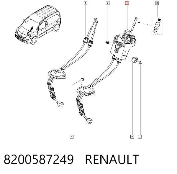 Mecanismo de mudança (ligação) 8200587249 Renault (RVI)