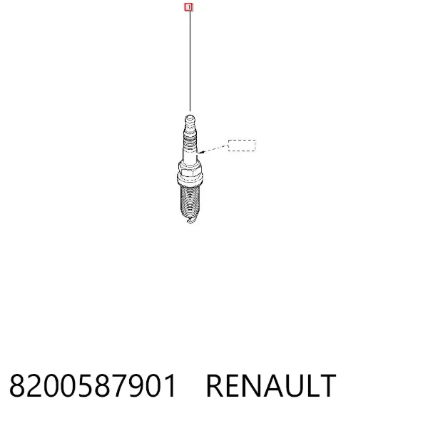 Vela de ignição 8200587901 Renault (RVI)