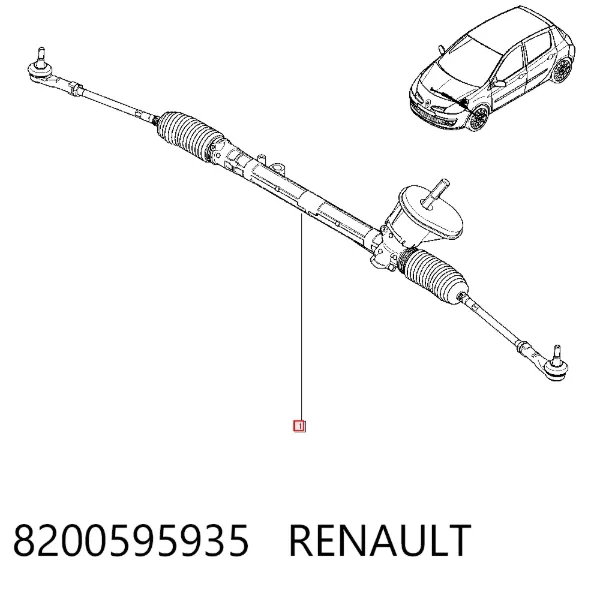 Cremalheira da direção 8200595935 Renault (RVI)