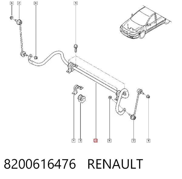 Estabilizador traseiro Renault Laguna II