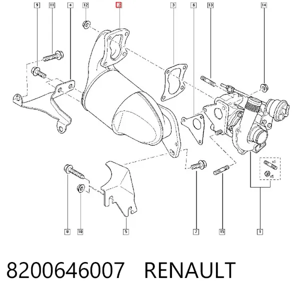 Convertidor - catalisador 8200646007 Renault (RVI)