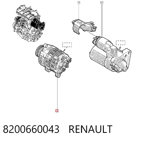 Gerador 8200660043 Renault (RVI)