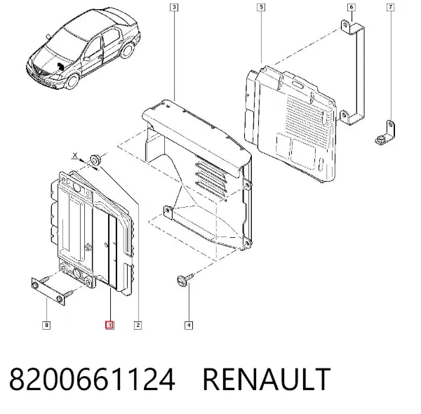 Módulo de direção (Centralina eletrônica) de motor 8200661124 Renault (RVI)
