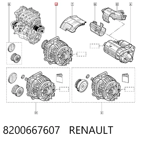 Gerador 8200667607 Renault (RVI)