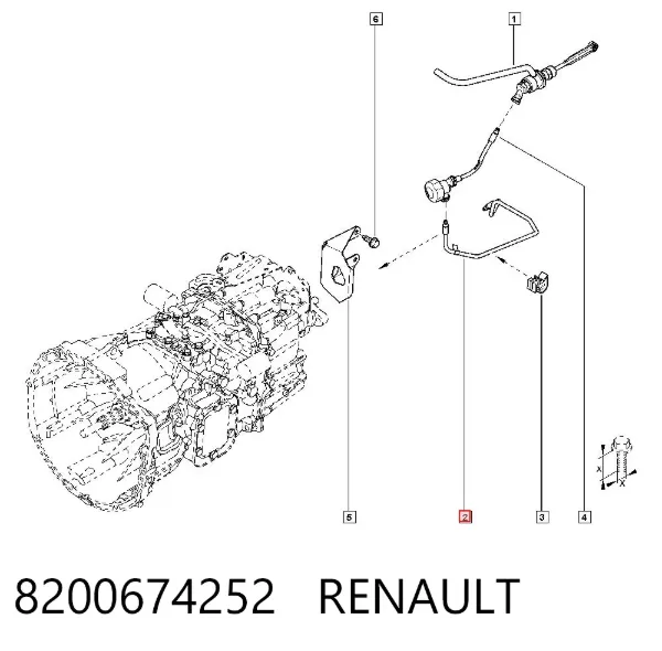 Mangueira de embraiagem 8200674252 Renault (RVI)