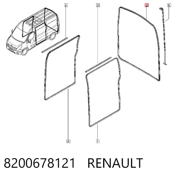 Compactador da porta traseira (na carroçaria) 8200678121 Renault (RVI)