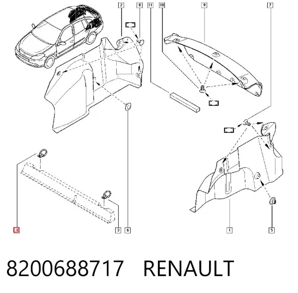 Gozno de fixação de carga 8200688717 Renault (RVI)