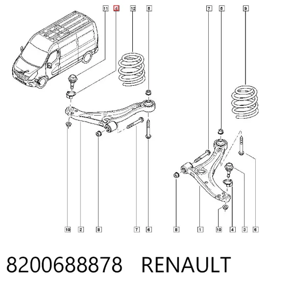 Proteção de apoio esférico 8200688878 Renault (RVI)