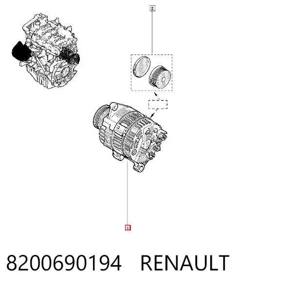 Gerador 8200690194 Renault (RVI)