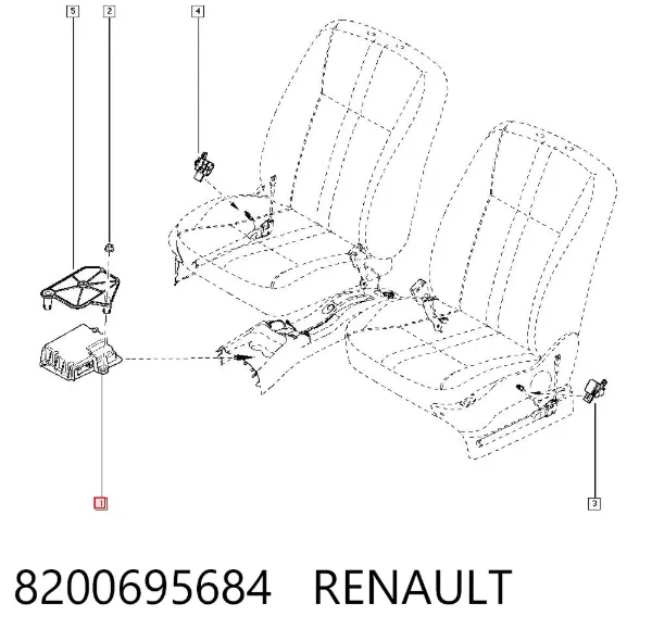 Sensor AIRBAG dianteiro 8200695684 Renault (RVI)