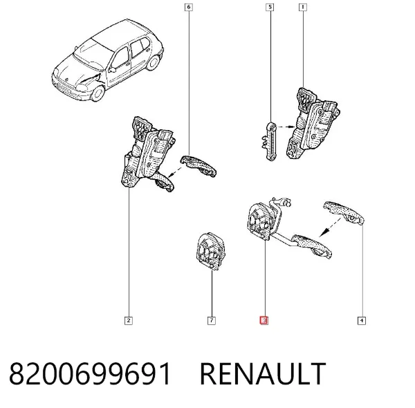 Sensor de posição de pedal de acelerador (de gás) 8200699691 Renault (RVI)
