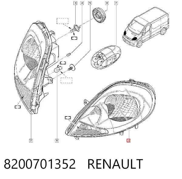 Luz esquerda 8200701352 Renault (RVI)