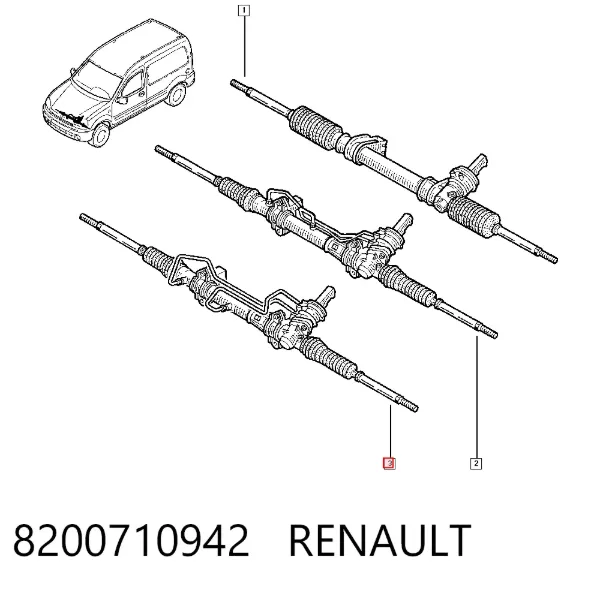 Cremalheira da direção 8200710942 Renault (RVI)