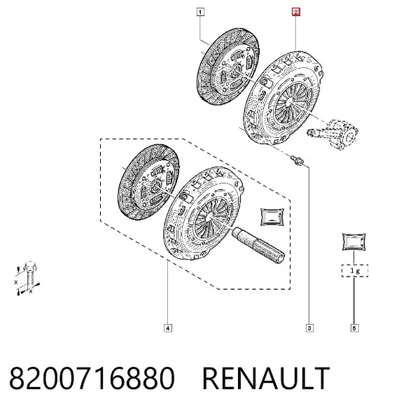 Cesta de embraiagem 8200716880 Renault (RVI)