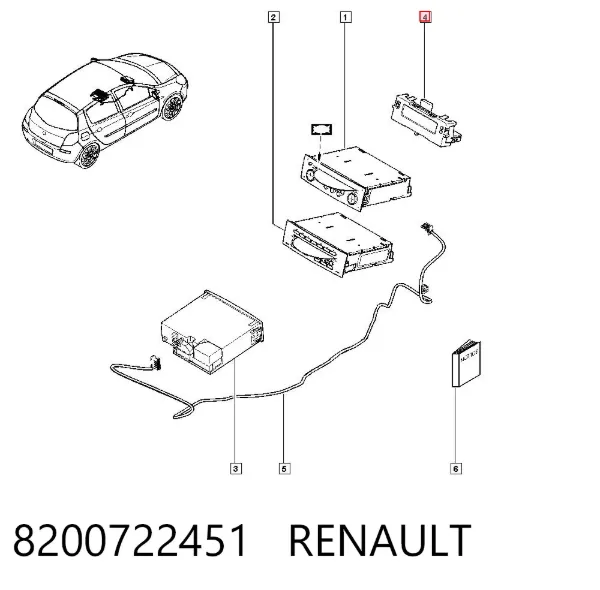 Mostrador multifuncional 8200722451 Renault (RVI)