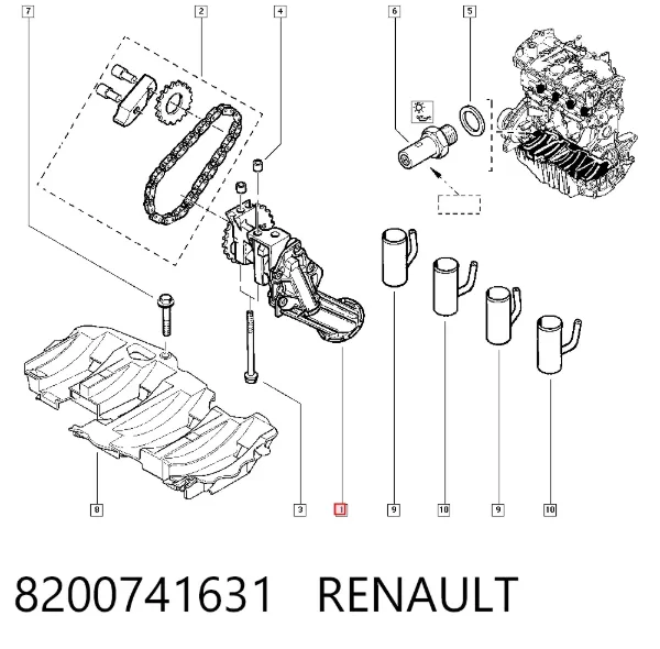 Bomba de óleo 8200741631 Renault (RVI)