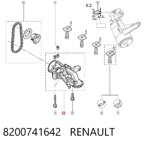 Bomba de óleo 8200741642 Renault (RVI)
