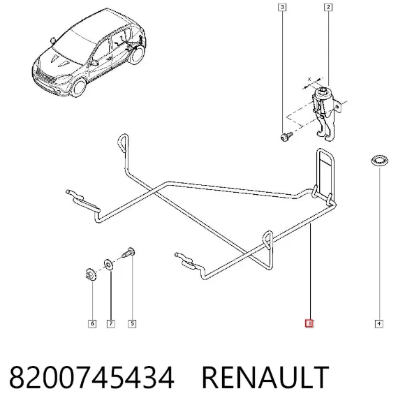 Consola da roda de recambio 8200745434 Renault (RVI)