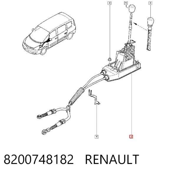 Mecanismo de mudança (ligação) Renault Espace IV