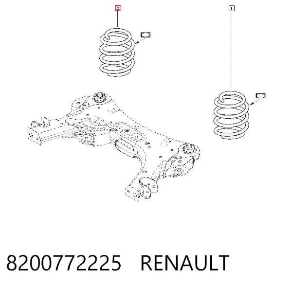 Mola dianteira 8200772225 Renault (RVI)