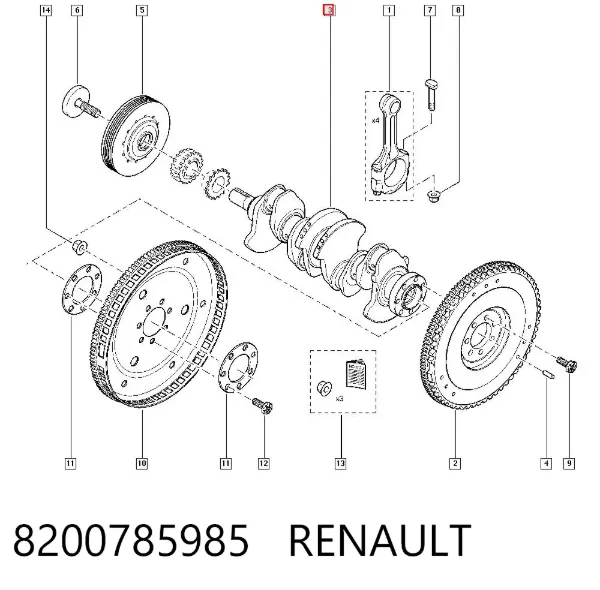 Cambota de motor 8200785985 Renault (RVI)