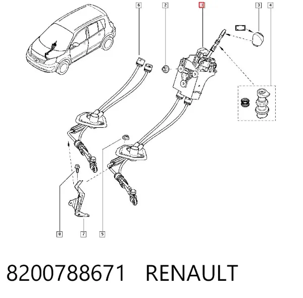 Mecanismo de mudança (ligação) 8200788671 Renault (RVI)