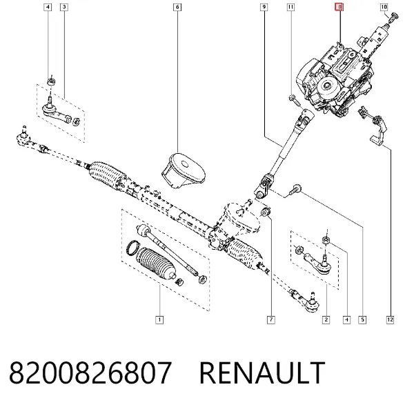 Coluna da direção 8200826807 Renault (RVI)