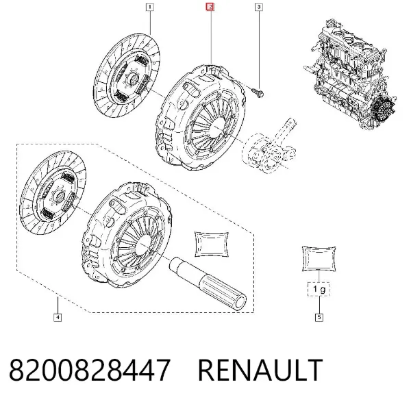 Cesta de embraiagem 8200828447 Renault (RVI)