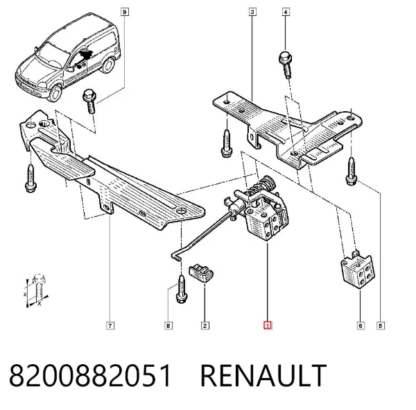 Regulador de pressão dos freios (regulador das forças de frenagem) 8200882051 Renault (RVI)
