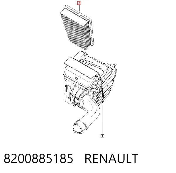 Filtro de ar 8200885185 Renault (RVI)
