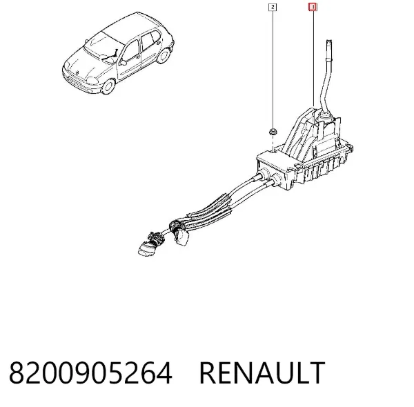 Cabo de mudança (de seleção de velocidade) 8200905264 Renault (RVI)